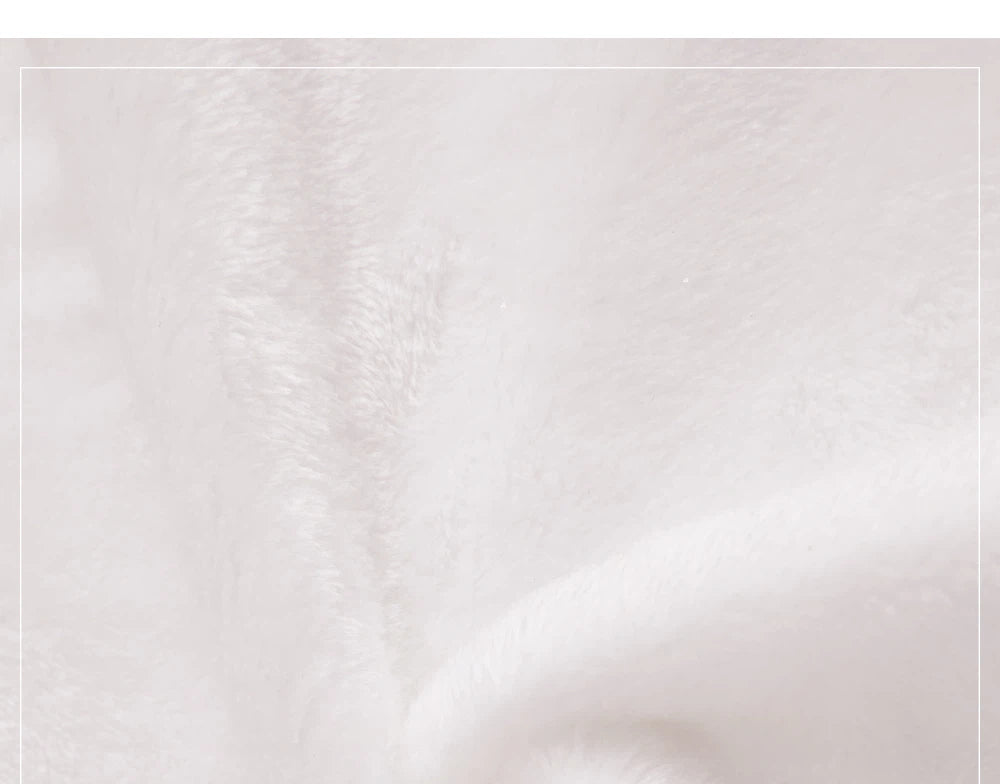 Cream White Plush Fleece Pajamas Cloud Soft Loungewear for Winter Spring Sleep